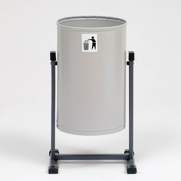 Урна уличная &laquo;Уралочка Бюджет&raquo; 21 л, 35 х 55 х 26,5 см, серая, бак 0,6 мм