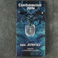 Амулет "Скандинавские Руны", руна АЛЬГИЗ, 21х29мм, металлический