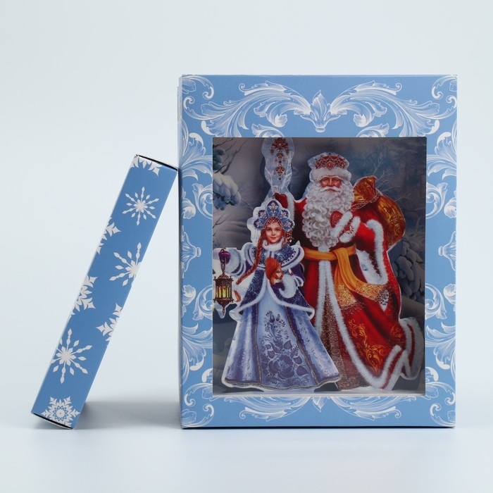 Коробка подарочная новогодняя складная с 3D эффектом «С Новым годом», 18 х 14 х 23 см, Новый год Коробка подарочная новогодняя складная с 3D эффектом «С Новым годом», 18 х 14 х 23 см, Новый год