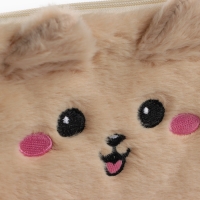 Пенал школьный из плюша &laquo;1 сентября: Добрая собачка&raquo;, 19,5 х 14,5 см