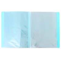 Папка А4 Calligrata, 80 прозрачных вкладышей, 700 мкм, бирюзово-голубой Папка А4 Calligrata, 80 прозрачных вкладышей, 700 мкм, бирюзово-голубой
