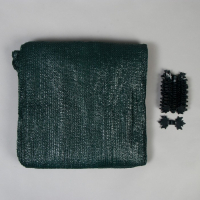 Сетка затеняющая, 5 &times; 4 м, плотность 55 г/м&sup2;, зелёная, в наборе 19 клипс