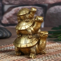 Нэцке полистоун под бронзу "Черепахи пирамида" 10х5,5х8,5 см Нэцке полистоун под бронзу "Черепахи пирамида" 10х5,5х8,5 см