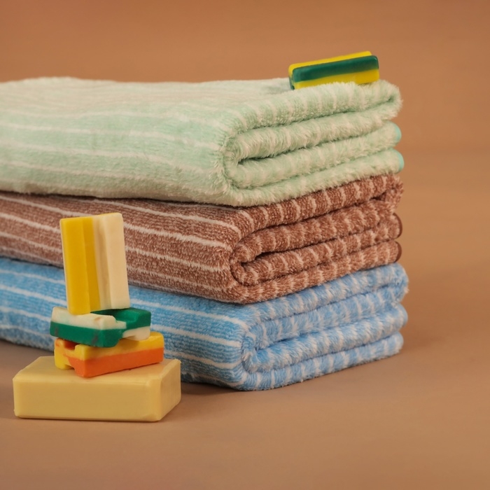 Полотенце банное Этель Полотенце банное Этель "Линии", цв. коричневый, 70х140 см, 100% п/э, 240 г/м2