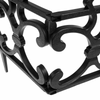 Ограждение декоративное, 30 &times; 290 см, 5 секций, пластик, чёрное, &laquo;Парковый&raquo;