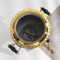 Набор &laquo;Хохлома&raquo;, овал, 3 предмета, самовар 3 л, заварочный чайник 0,7 л, поднос