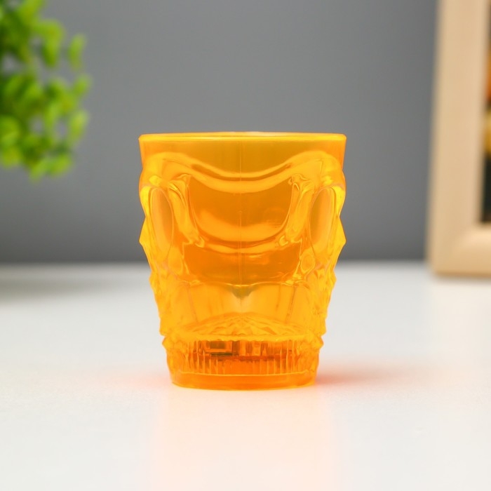 Фужер с подсветкой "Хэллоуин" LED 1Вт от батареек LR41 оранжевый 6х5х5см RISALUX