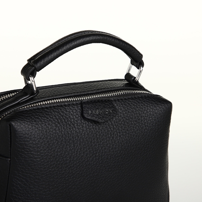 Сумка женская, 23*14*10, 2 отд на молнии, н/карман, регул ремень, черный Сумка женская, 23*14*10, 2 отд на молнии, н/карман, регул ремень, черный