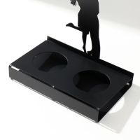 Подсвечник металл на 2 свечи "Свидание под зонтом" чёрный 14,5х12х6,8 см