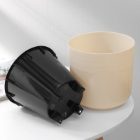 Кашпо для цветов со вставкой &laquo;Линель&raquo;, 2,7 л, d=16 см, h=16 см, цвет бежевый