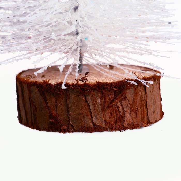 Новогодний декор &laquo;Ёлка в белом цвете с блёстками&raquo;, 8 &times; 8 &times; 15 см