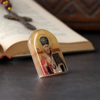 Икона "Николай Чудотворец", селенит Икона "Николай Чудотворец", селенит