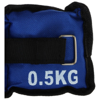 Утяжелители ONLYTOP, 2 шт. х 0,5 кг, цвет синий Утяжелители ONLYTOP, 2 шт. х 0,5 кг, цвет синий