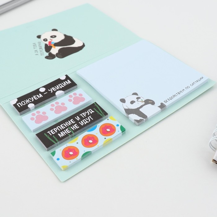Книжка стикеров &laquo;Панда&raquo;, 5 блоков, 30 листов.