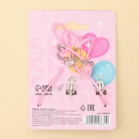 Бижутерия &laquo;Я девочка&raquo; набор для девочек: серьги клипсы и кулон , 8 х 9 см