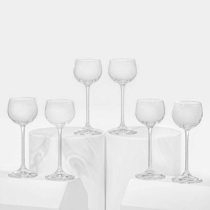 Набор стеклянных рюмок «Пион», 60 мл, 6 шт Набор стеклянных рюмок «Пион», 60 мл, 6 шт