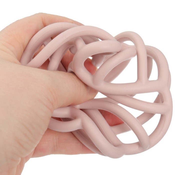 Прорезыватель силиконовый &laquo;Куб&raquo;, цвет розовый, Mum&Baby