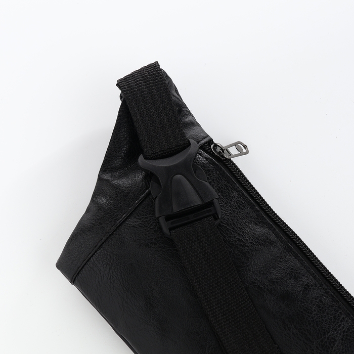 Поясная сумка на молнии, 2 наружных кармана, цвет чёрный Поясная сумка на молнии, 2 наружных кармана, цвет чёрный