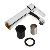 Смеситель для раковины ZEIN ZC2044, картридж керамика 35 мм, без подводки, хром