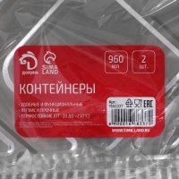 Набор форм из фольги для запекания и выпечки Доляна, 960 мл, 21,5&times;14,6&times;5 см, 2 шт