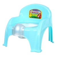 Горшок детский &laquo;Утенок&raquo; светло-бирюзовый / белый 310х295х280мм