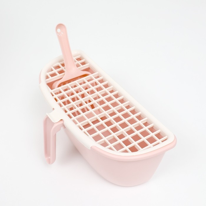 Туалет-домик со съемной подставкой под совок, 50 х 40 х 41 см, розовый