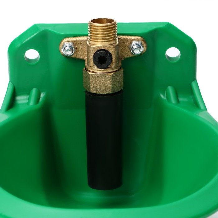 Поилка чашечная для КРС, свиней, коз, 17 &times; 18 &times; 7 см, пластик, зелёная, Greengo