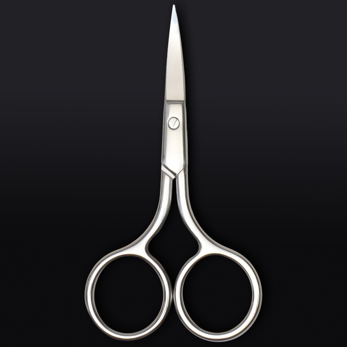 Ножницы маникюрные &laquo;Premium&raquo;, загнутые, широкие, 9 см, на блистере, цвет серебристый