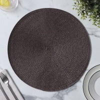 Салфетка сервировочная на стол Доляна &laquo;Лофт&raquo;, d=38 см, цвет коричневый