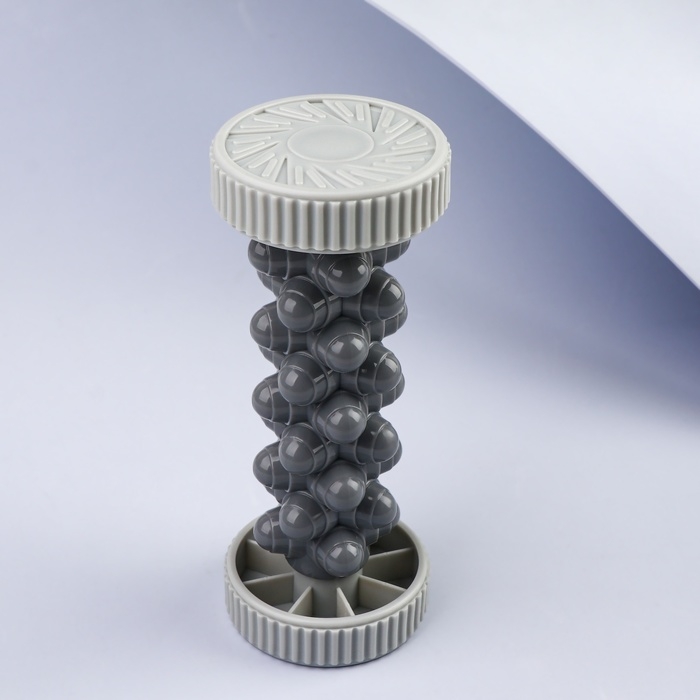 Массажёр для рук и ног, роликовый, 17,5 &times; 7 &times; 7 см, цвет серый