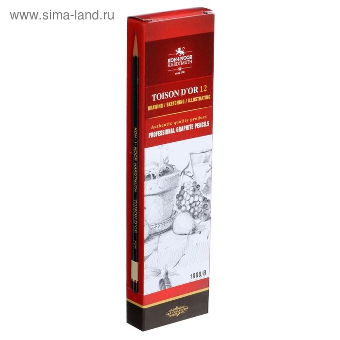 Карандаш профессиональный чернографитный 2.0 мм, Koh-I-Noor 1900 B, L=175 мм Карандаш профессиональный чернографитный 2.0 мм, Koh-I-Noor 1900 B, L=175 мм