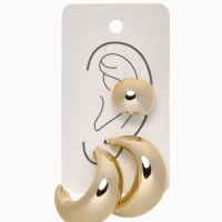 Набор серьги и каффы 3 шт &laquo;Капли&raquo; объёмные, цвет золото