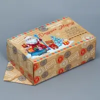 Складная новогодняя коробка-конфета &laquo;Письмо&raquo;, 9,3 х 14,6 х 5,3 см, Новый год