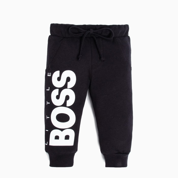 Штанишки детские Крошка Я Штанишки детские Крошка Я "Little Boss", рост 62-68 см, цвет чёрный