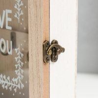 Ключница дерево 6 крючков "Лаванда в кувшине" 26,3х21х7,8 см  МИКС