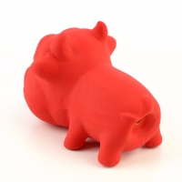 Игрушка пищащая для собак из латекса"Бык", 9 см, красная Игрушка пищащая для собак из латекса"Бык", 9 см, красная