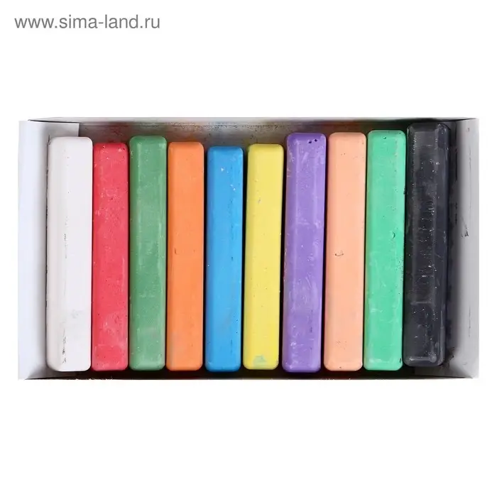 Мелки цветные &laquo;АЛГЕМ&raquo;, в наборе 10 штук, квадратные