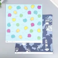 Двусторонняя бумага для скрапбукинга &laquo;Арт Узор. Море зовёт&raquo;, 180 г/м&sup2;, 30.5&times;32 см