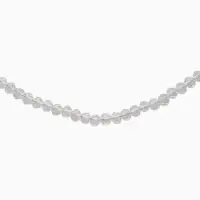 Чокер из бисера &laquo;Хрусталь&raquo;, белый в серебре, 37 см + 5 см доп, цепочка