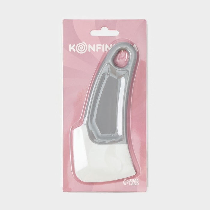 Шпатель-скребок кондитерский KONFINETTA &laquo;Скребок&raquo;, 15&times;6&times;1 см, серый