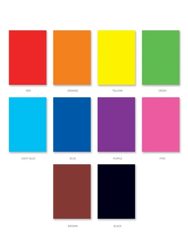 Картон цветной ErichKrause. Jolly Friends, А4, 10 цветов, 10 листов, мелованный, односторонний, глянцевый, на склейке