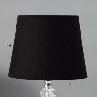 Настольная лампа с абажуром RISALUX &laquo;Реймо&raquo;, Е14, 40 Вт, хром, 18&times;18&times;33.5 см