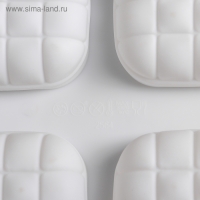 Форма для муссовых десертов и выпечки Доляна &laquo;Перина&raquo;, 29&times;17&times;3 см, 6 ячеек (6,5&times;6,5 см), цвет белый