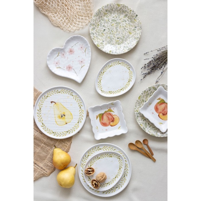 Тарелка керамическая &laquo;Летний день&raquo;, 19 х 18 см, цвет белый