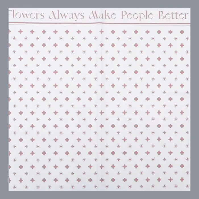 Пленка для цветов матовая, "Счастье", 57х57см, розовый