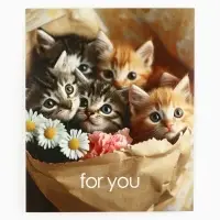 Набор мини-открыток в коробке со скрепками &laquo;Котики&raquo;, 35 штук, 8 x 10 см