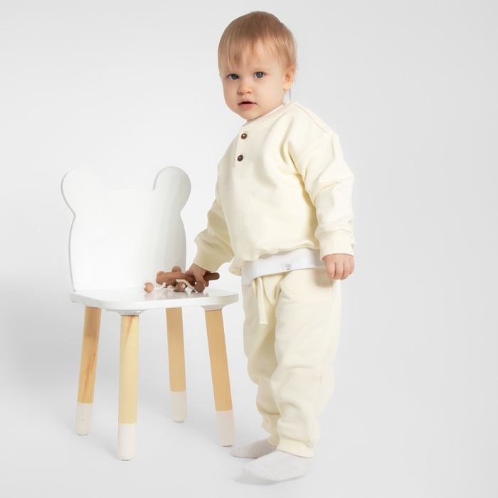 Толстовка детская MINAKU: Basic Line BABY, цвет молочный, рост 74-80 Толстовка детская MINAKU: Basic Line BABY, цвет молочный, рост 74-80