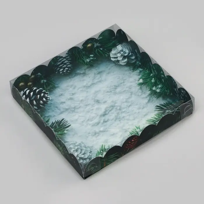 Коробка для печенья, кондитерская новогодняя упаковка, &laquo;Пусть сбудутся мечты&raquo;, 18&times;18&times;3 см