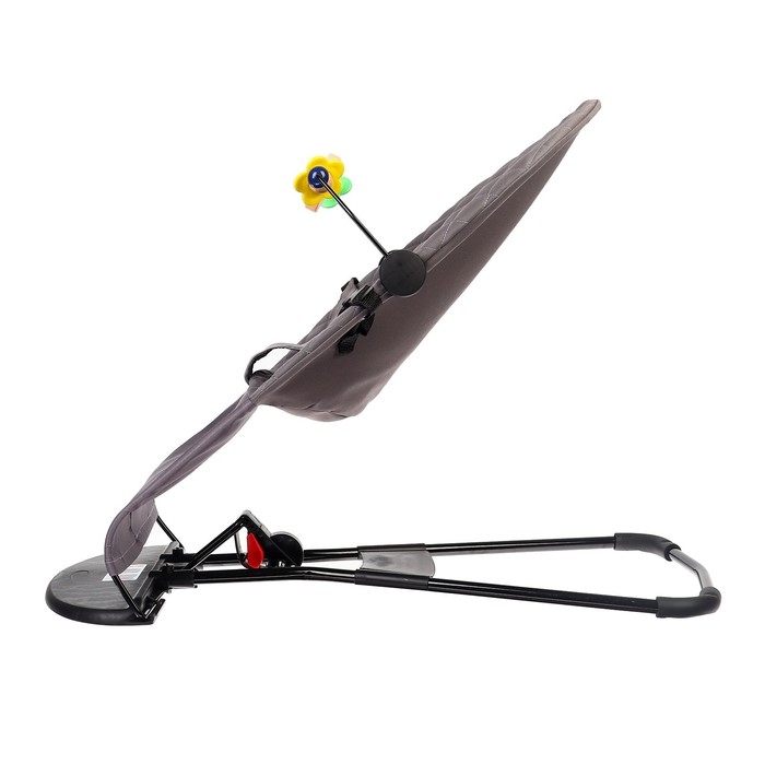 Шезлонг детский, кресло - качалка с игрушками для новорождённых &laquo;Крошка Я&raquo;, цвет серый