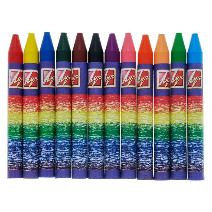 Мелки восковые 12 цветов Мелки восковые 12 цветов "Фантазия", круглые, МИКС
